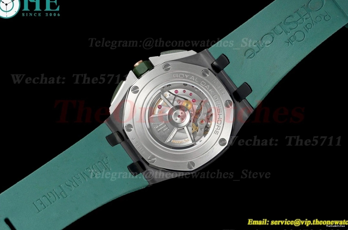 Royal Ceramic Oak Offshore RU 2020 44mm RSF A3126 Dial Green 0430